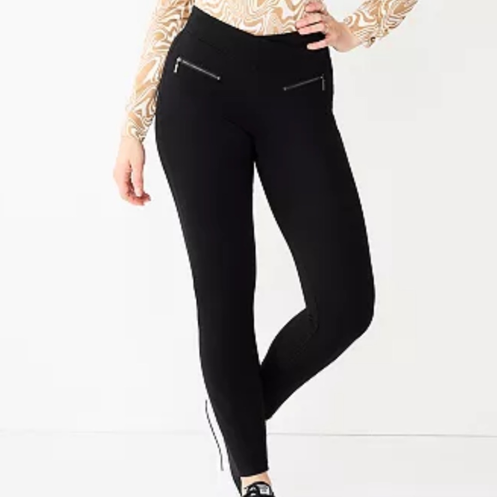 NWT Women’s SO® High-Rise Ponte Leggings in Black, Size XS